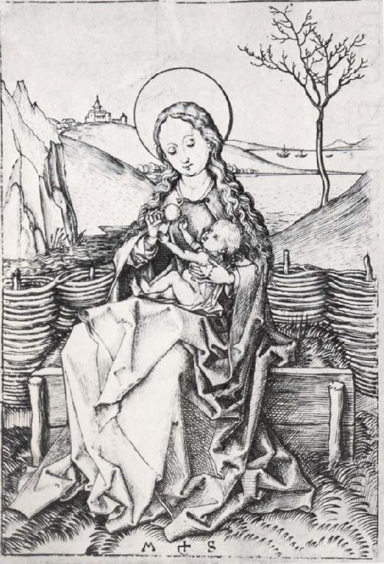 The Virgin on a grassy bench, Albrecht Durer